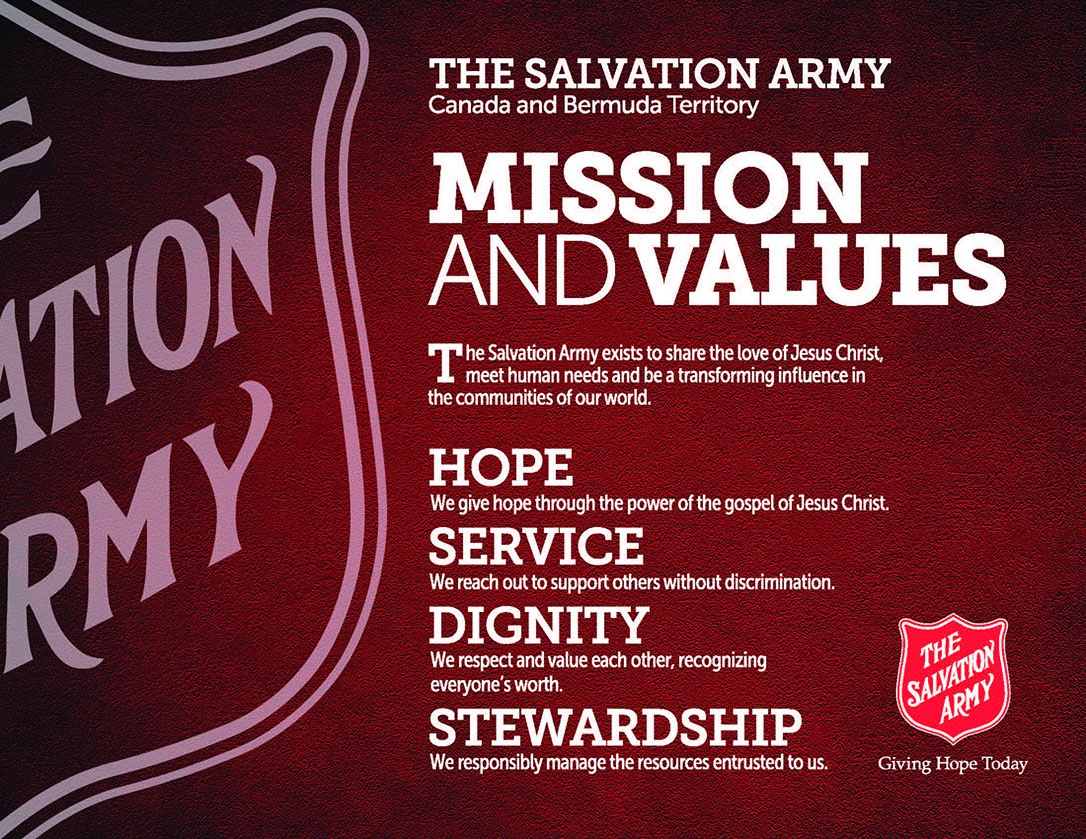 Our Mission & Values The Salvation Army Grande Prairie